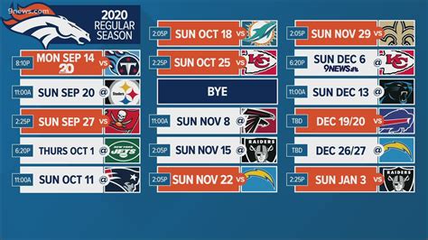 denver broncos news today schedule